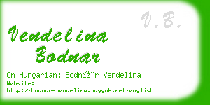 vendelina bodnar business card